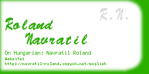 roland navratil business card